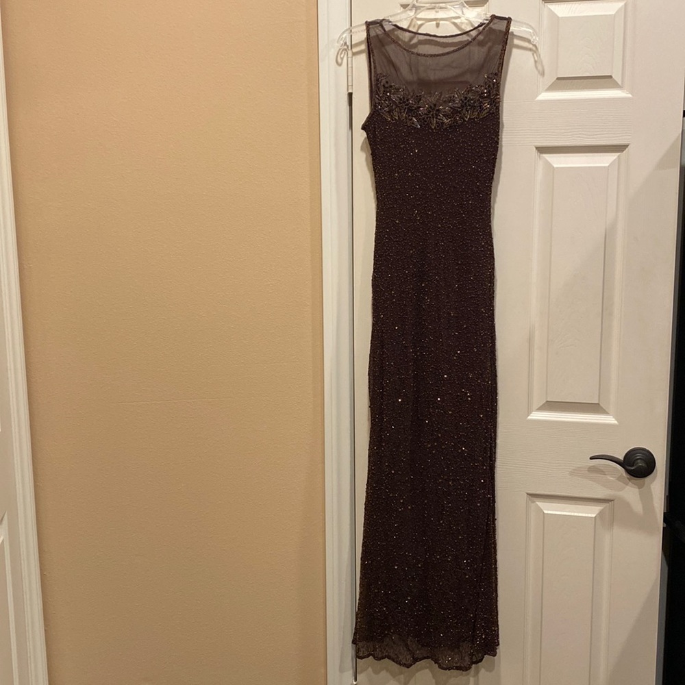 Patra beaded sleeveless gown